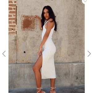 12th Tribe Ribbed White Dress